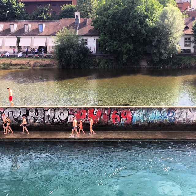 Swimming in the Limmat River