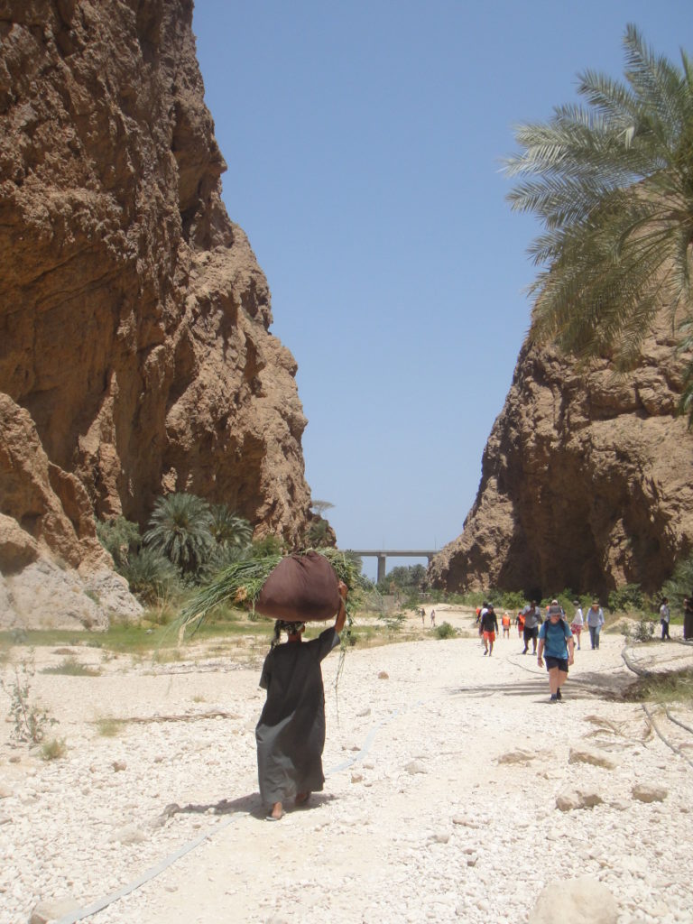 Hiking at Wadi Shab