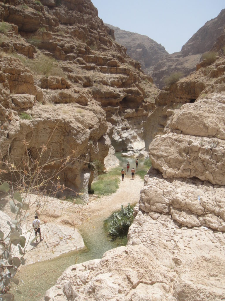 Hiking at Wadi Shab